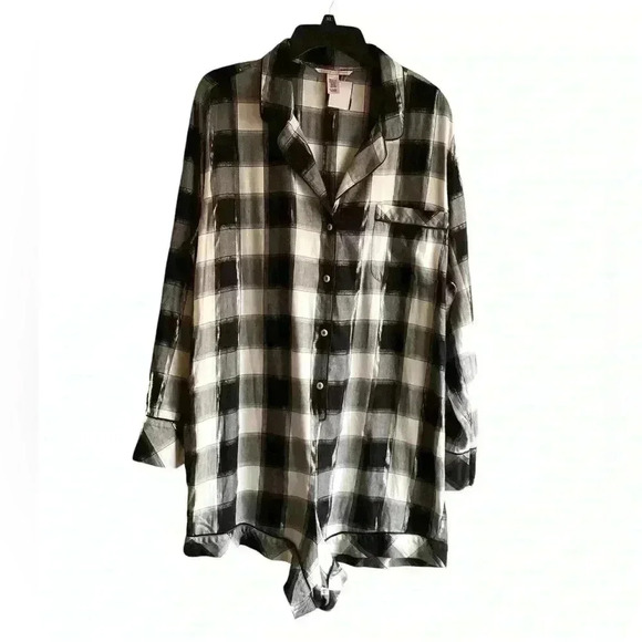 Victoria's Secret Pants - Victoria's Secret XL Buffalo Plaid Short romper Jumpsuit One Piece
